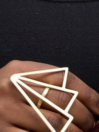 Brass Triangle Statement Ring